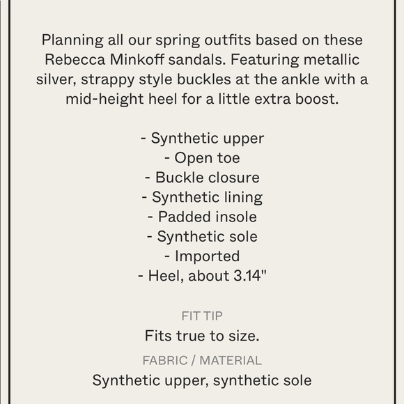 REBECCA MINKOFF
Apolline Metallic Strappy Sandals - Picture 4 of 15